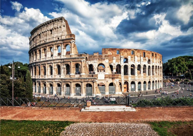 Colosseum, the elliptical amphitheater in the centre of the city of Rome