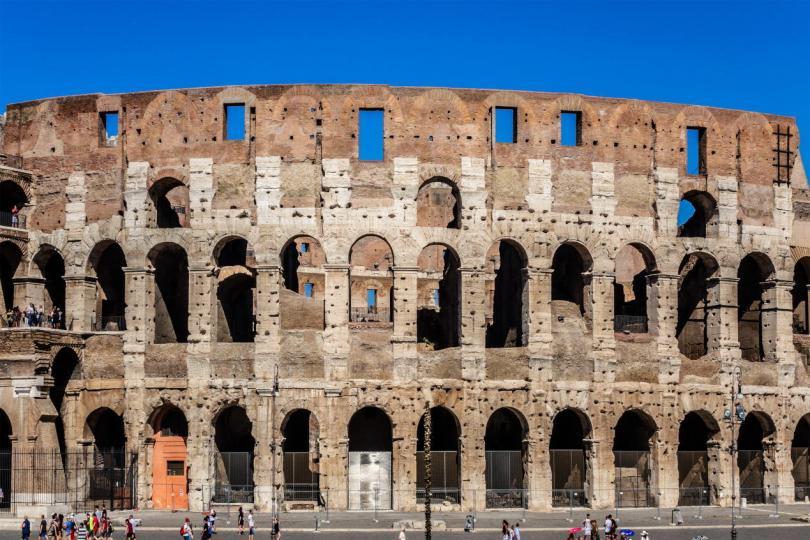 Iconic ancient Colosseum.