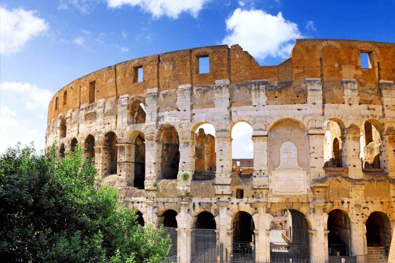 The Colosseum, the world famous landmark in Rome, Italy--
