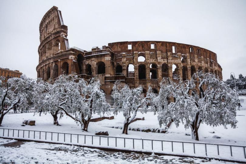 Colosseum under Snow