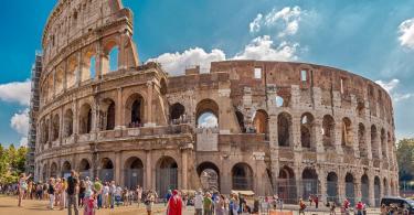 Colosseum or Flavian Amphitheatre - an amphitheater, an architectural monument of ancient Rome.