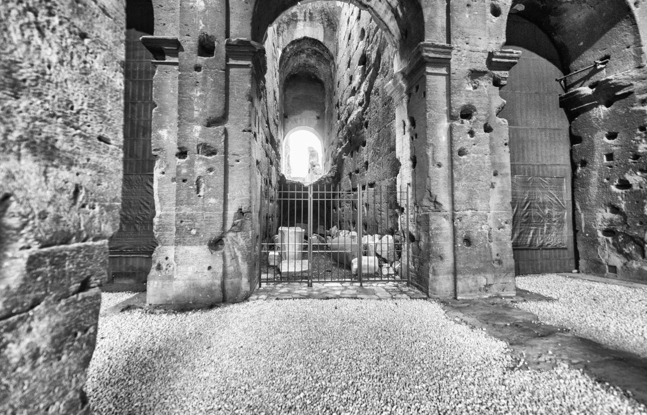 Corridor inside the Colosseum. This is a major landmark in Rome.