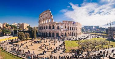 The Roman Colosseum in Rome, Italy, HDR panorama