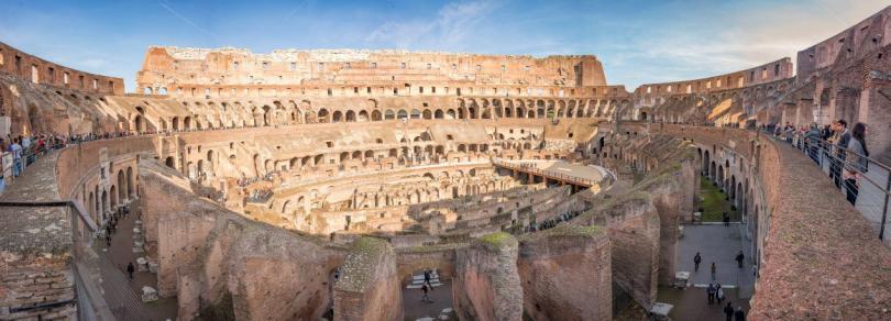 Huge interior View on Coliseum colosseum