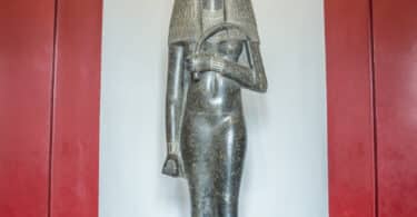 Colossal statue of queen Tuya in Gregorian Egyptian Museum.
