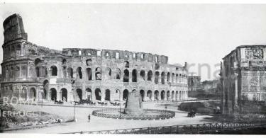 (Gargiolli, 1898) Colosseo, Meta Sudans e Arco di Costantino