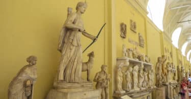 Interior display of Vatican Museum, Musei di Vaticani, Rome - Italy.