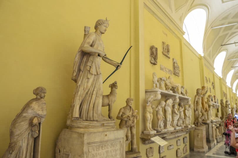 Interior display of Vatican Museum, Musei di Vaticani, Rome - Italy.