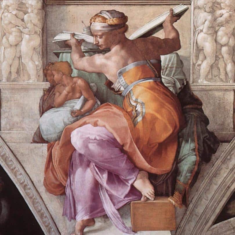 Libyan Sibyl, Sistine Chapel cieling by Michelangelo