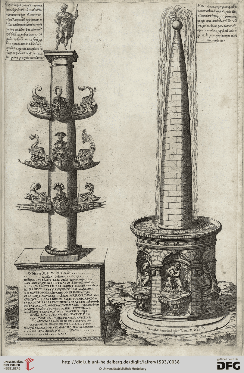 Meta Sudans. Lafrery, Speculum Romanae, 1593