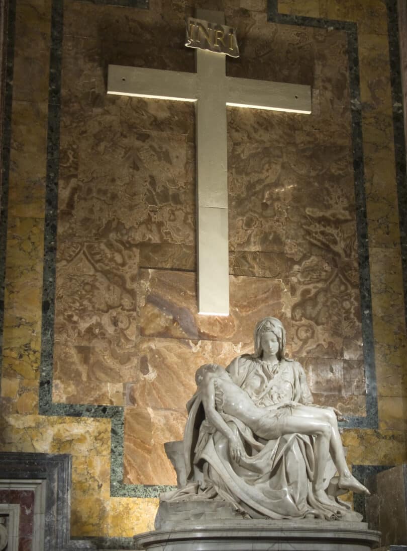 Michelangelo's Pieta in St. Peter's Basilica in Rome