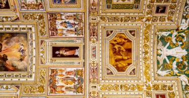 Paintings on the walls and the ceiling in the Gallery of Maps, at the Vatican Museum. It was established in 1506 (2)