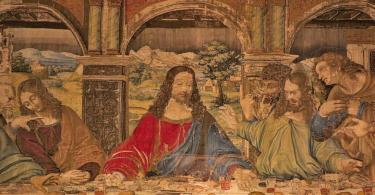 Pieter van Aelst, Tapestry of the Last Supper taken from the work of Leonardo da Vinci (1452-1519) - Vatican Museums