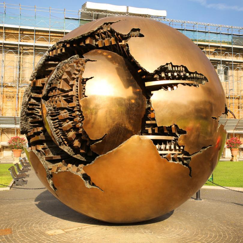 Sphere within sphere at Cortile della Pigna in Vatican