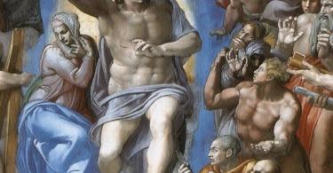 The Last Judgement (detail) by Michelangelo, Sistine Chapel