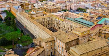 The Vatican museums - aerial view from St. Peter s Basilica in Rome