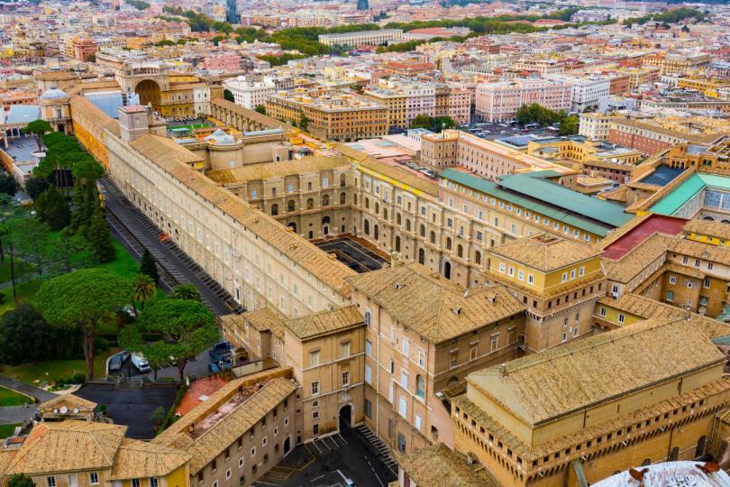 The Vatican museums - aerial view from St. Peter s Basilica in Rome