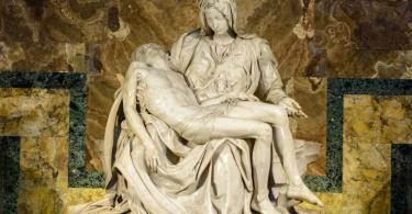 The famous sculpture of Pieta