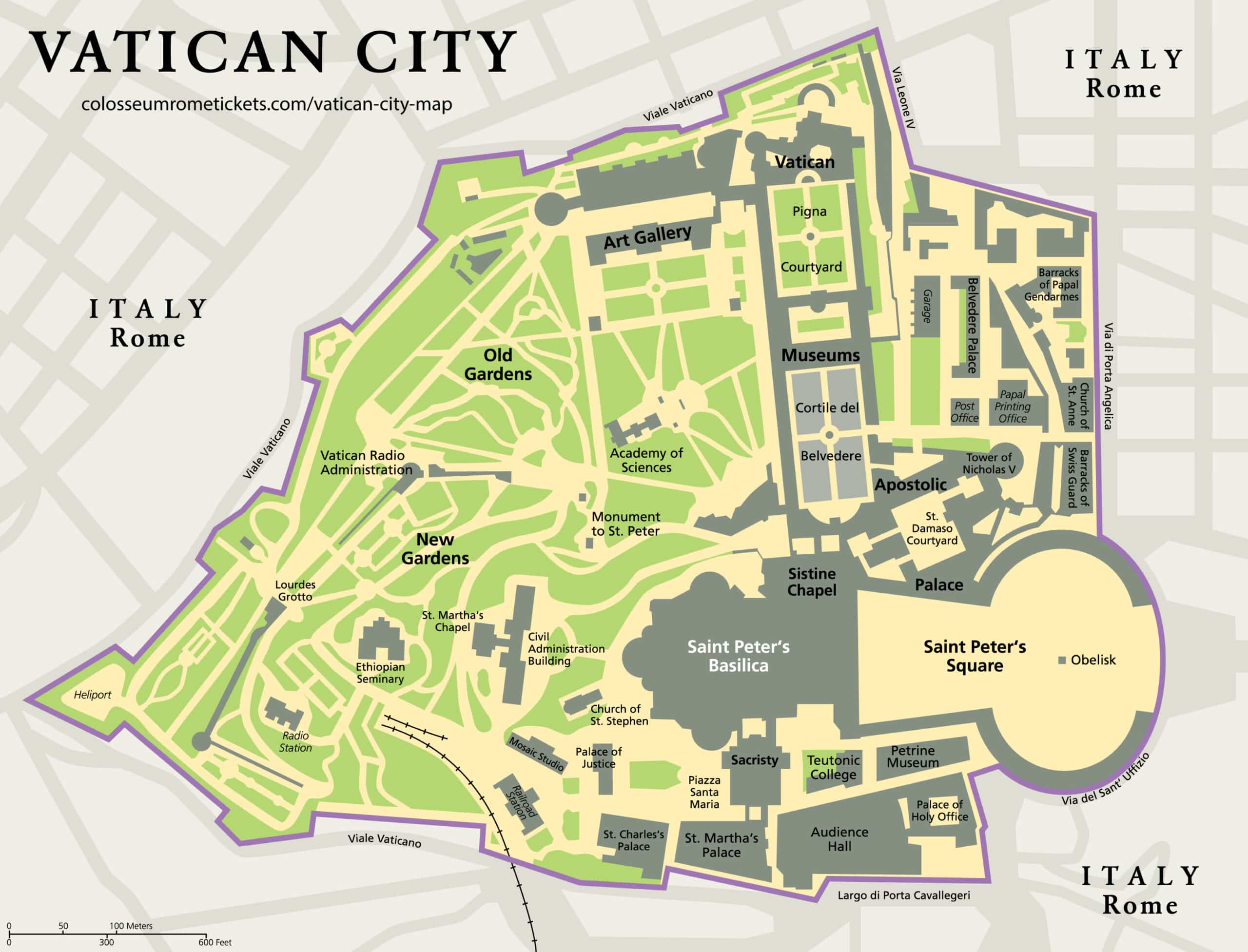 Vatican City Map Detailed View 
