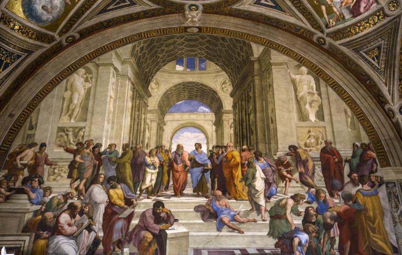 interiors and architectural details of Raphael rooms in Vatican museum, june 12, 2015, in Vatican city, Vatican
