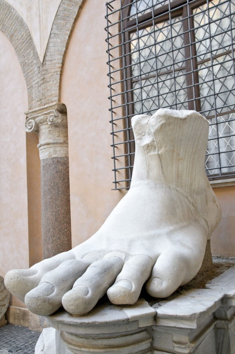Foot of emperor Constantine