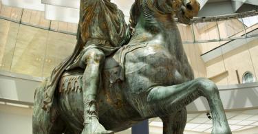 the equestrian statue of Marc Aurelius