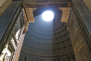 Pantheons dome indoors