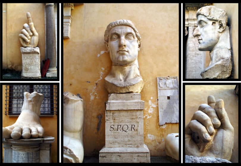 Parts of the statue of the Constantine the Great