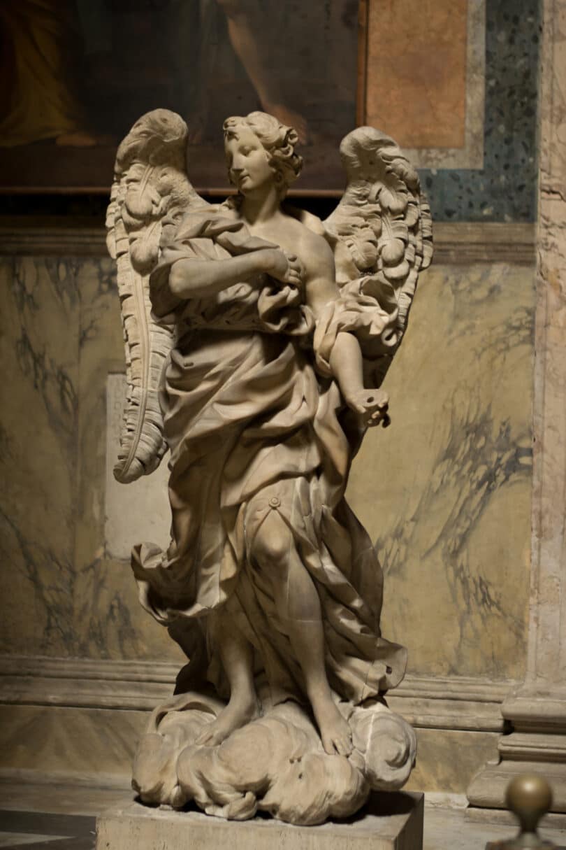 Statue of the Archangel Gabriel in The Pantheon