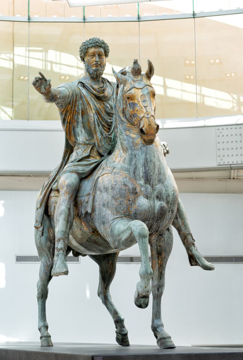 the equestrian statue of Marcus Aurelius