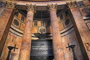 Tomb of Vittorio Emanuele II in the Pantheon, Rome, Italy.