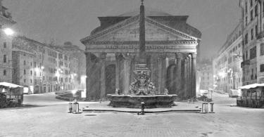 Pantheon under Snow