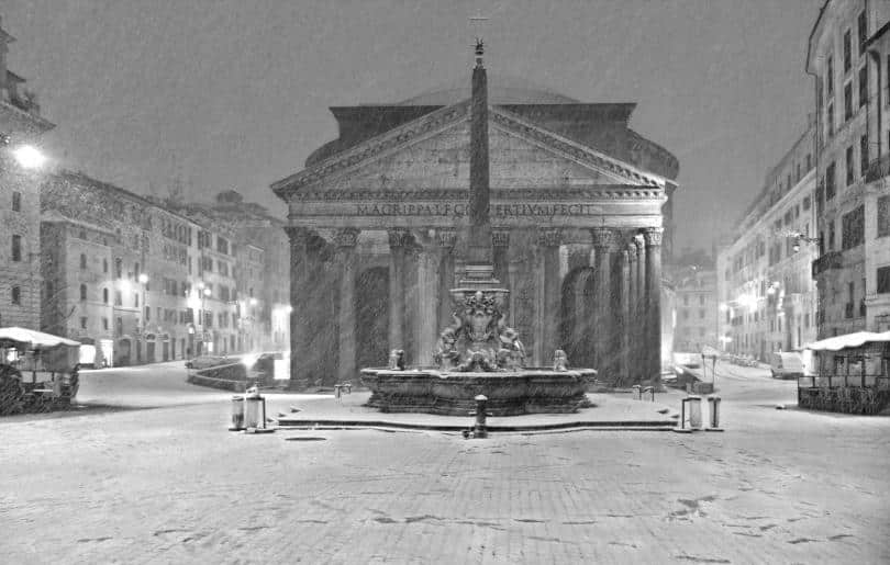 Pantheon under Snow