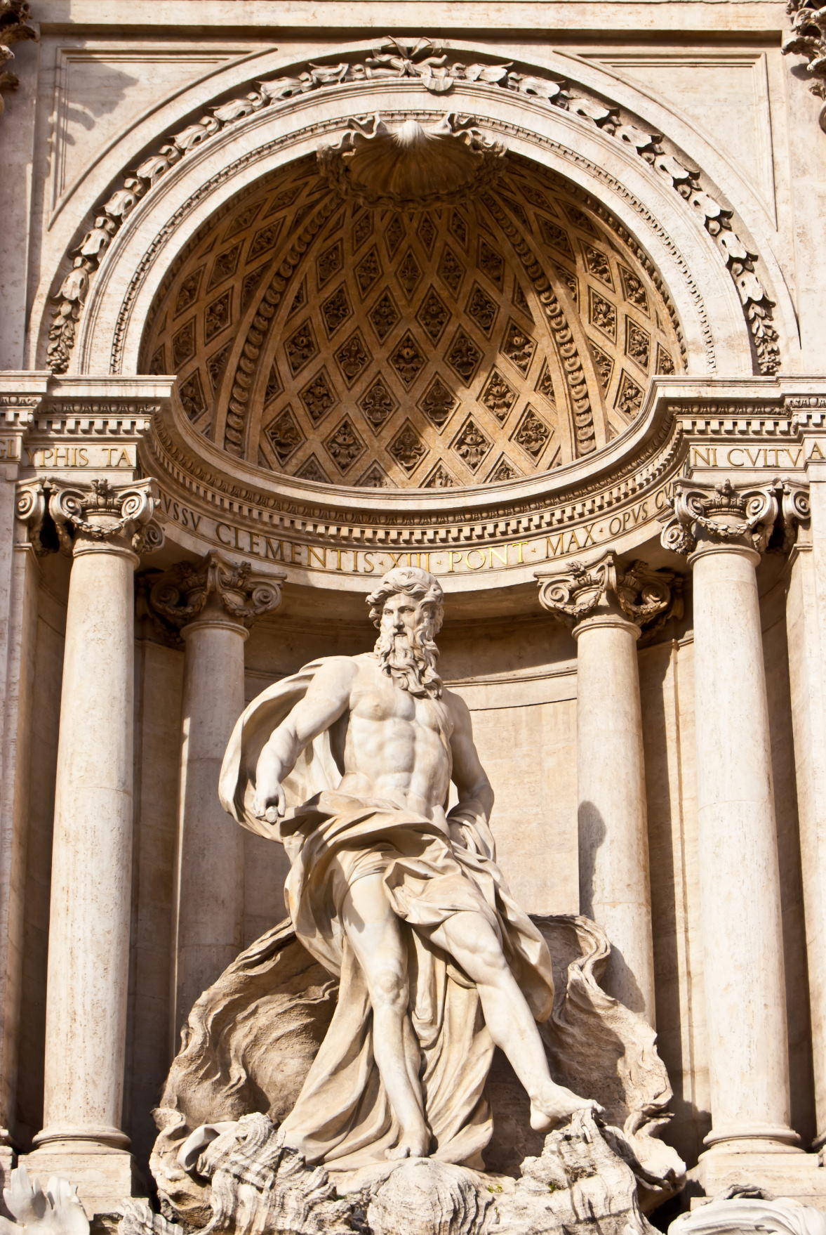 Allegorical statue of “Ocean ” (Pietro Bracci 1700-1773) - Trevi Fountain