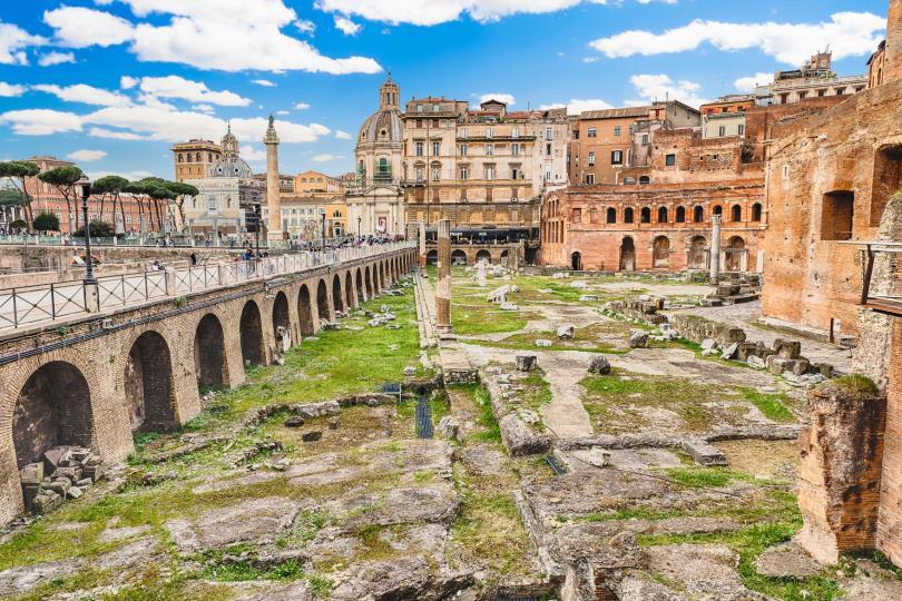 Ancient Trajan's market in Rome, Italy