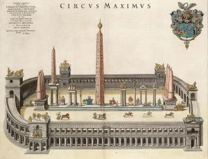 Drawing of Circus Maximus, 1649, Atlas van Loon