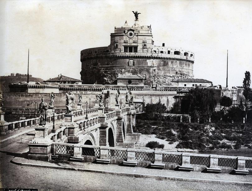 Giacchino Altobelli - Hadrian's Tomb, Rome, ca 1860