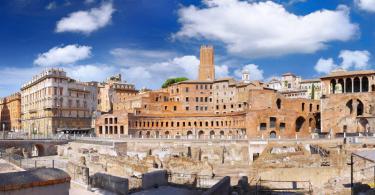 Panorama View of Trajan's Market and Trajan's Forum in Rome, Italy - Imperial Forum Tours