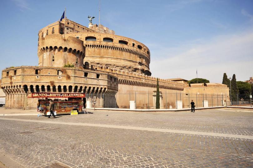 The Mausoleum of Hadrian, usually known as the Castel Sant'Angelo,