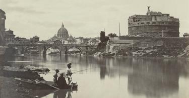 The Tiber with Castel Sant’Angelo and St. Peter’s Cathedral, Rome, 1868