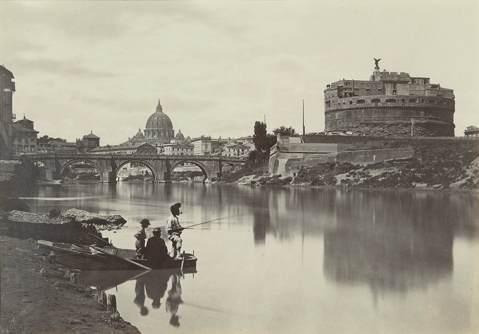 The Tiber with Castel Sant’Angelo and St. Peter’s Cathedral, Rome, 1868