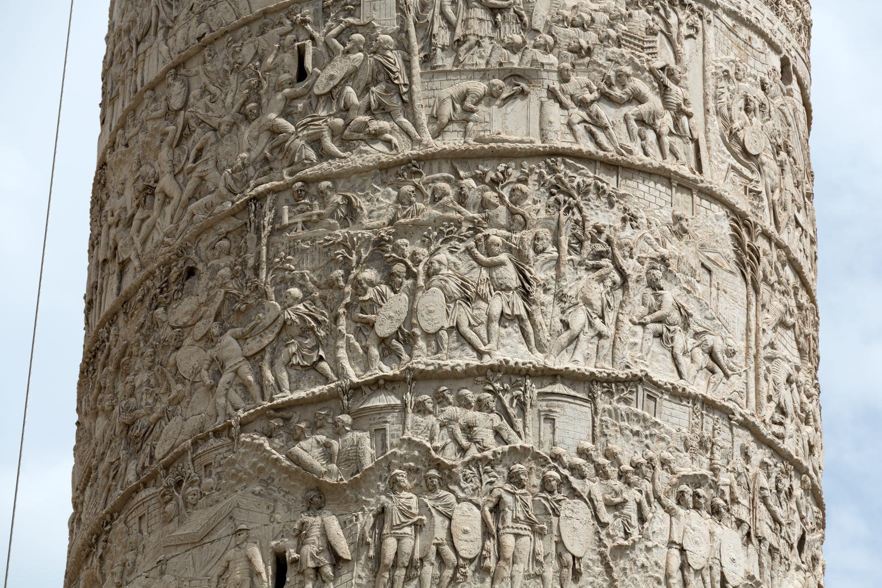 Trajan's Column . Roman triumphal column in Rome, Italy