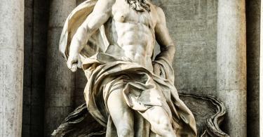 statue of “Ocean ” (Pietro Bracci 1700-1773). - Trevi Fountain, Rome