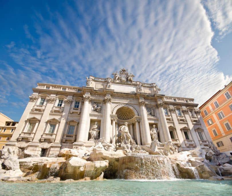view of The Famous Trevi Fountain, rome, Italy