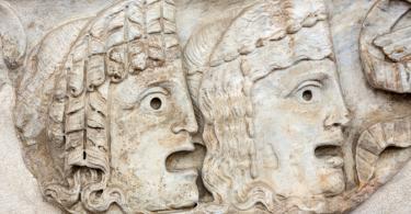 Ancient bas-relief in the baths of Diocletian in Rome. Italy