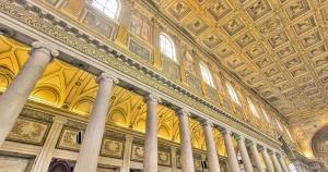 Interior of Basilica of Santa Maria Maggiore, Rome, Italy.
