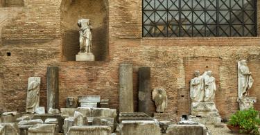 Ruins of the Baths of Diocletian (Thermae Diocletiani), Rome, Italy.