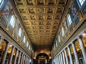The Basilica di Santa Maria Maggiore, the largest Roman Catholic Marian church in Rome, Italy