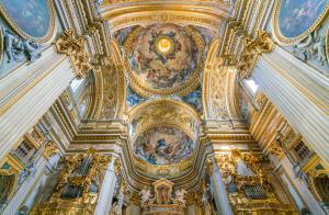 The dome of the Church of Santa Maria in Vallicella (or Chiesa Nuova), in Rome, Italy.