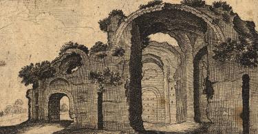 Wenceslaus Hollar, The Baths of Diocletian (Thermae Diocletiani Ruinae), Rome, 1651-2